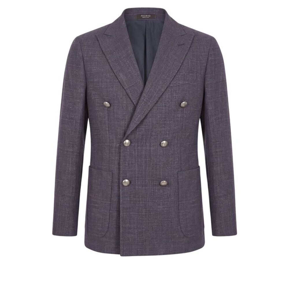 Peserico Blue Wool Men's Men's Jacket